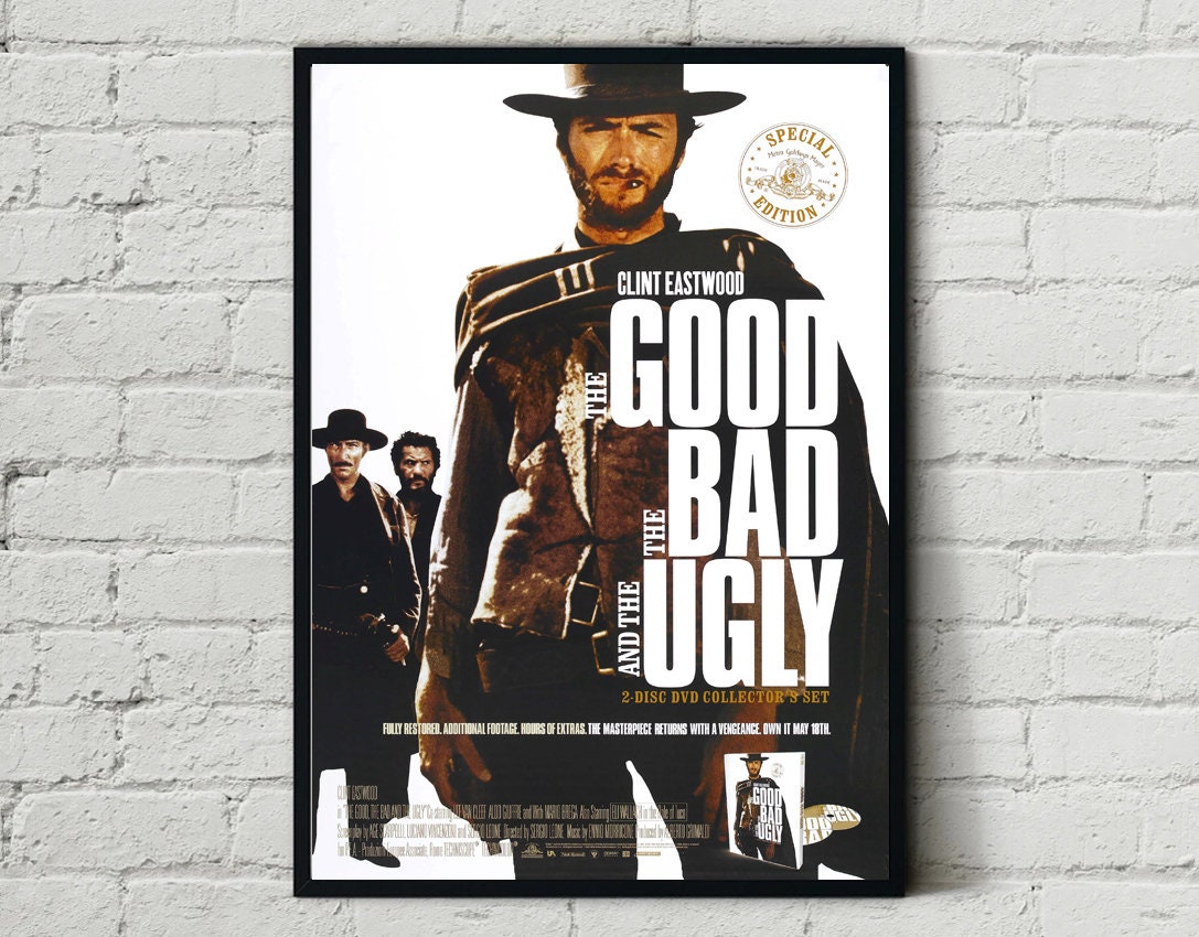 Clint Eastwood Good Bad Ugly Poster