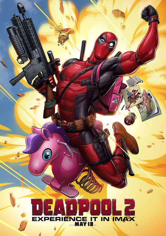 Deadpool 2 portada de la película Marvel póster de superhéroes - Etsy México