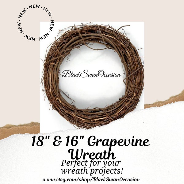 18 inch Grapevine Wreath Form, Multi Sizes Grapevine Form, 16 inch Grapevine Wreath Form, Grapevine wreath form WITH COLOR, Wreath Supplies,