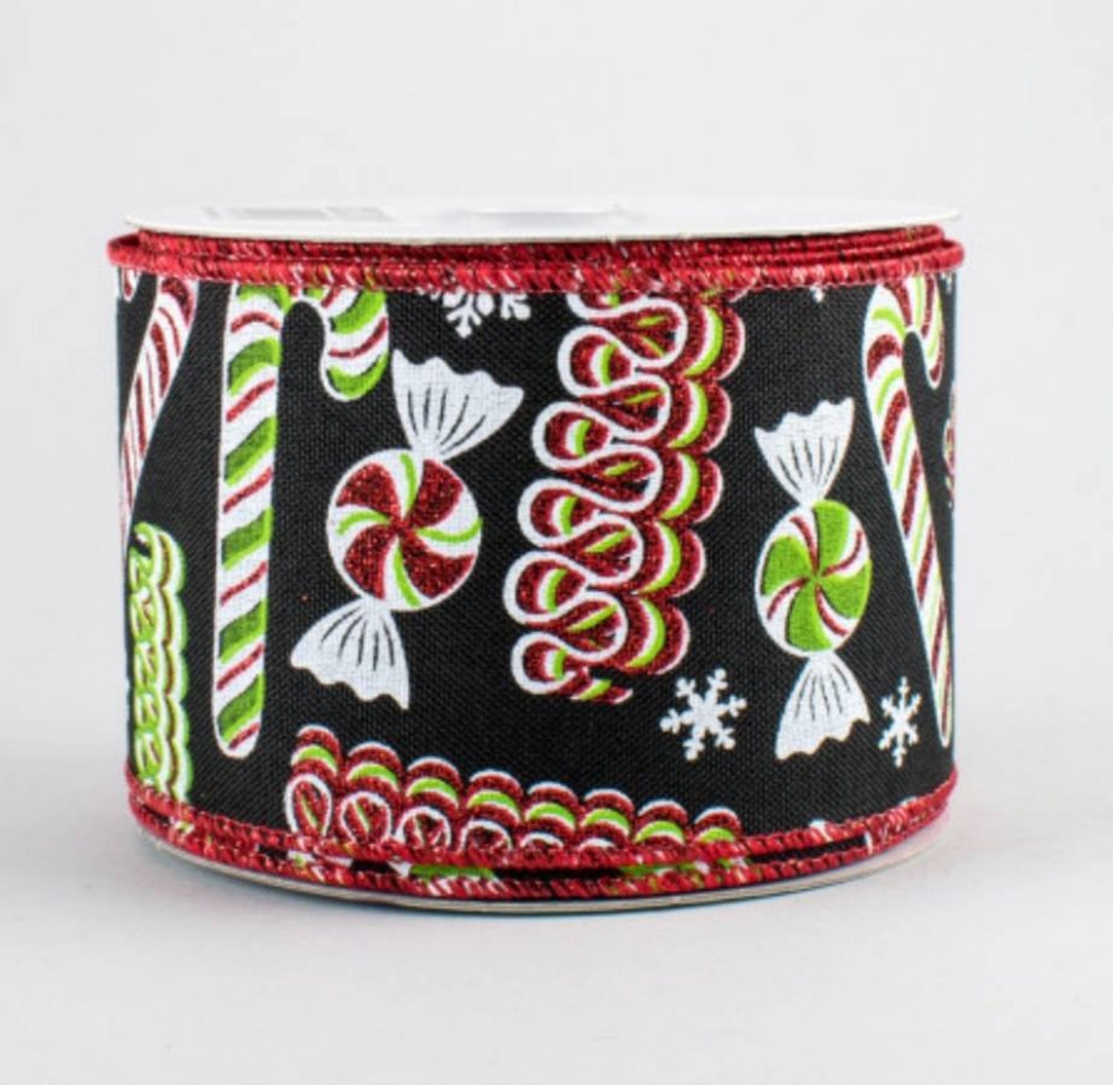 Christmas Wired Ribbon Christmas Candy Ribbon Ribbon by the Etsy Christmas Candy Ribbons