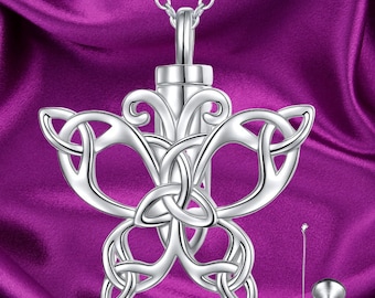 925 Sterling Silver Memorial Cremation Jewelry Keepsake Urn Necklace for Ashes for Women