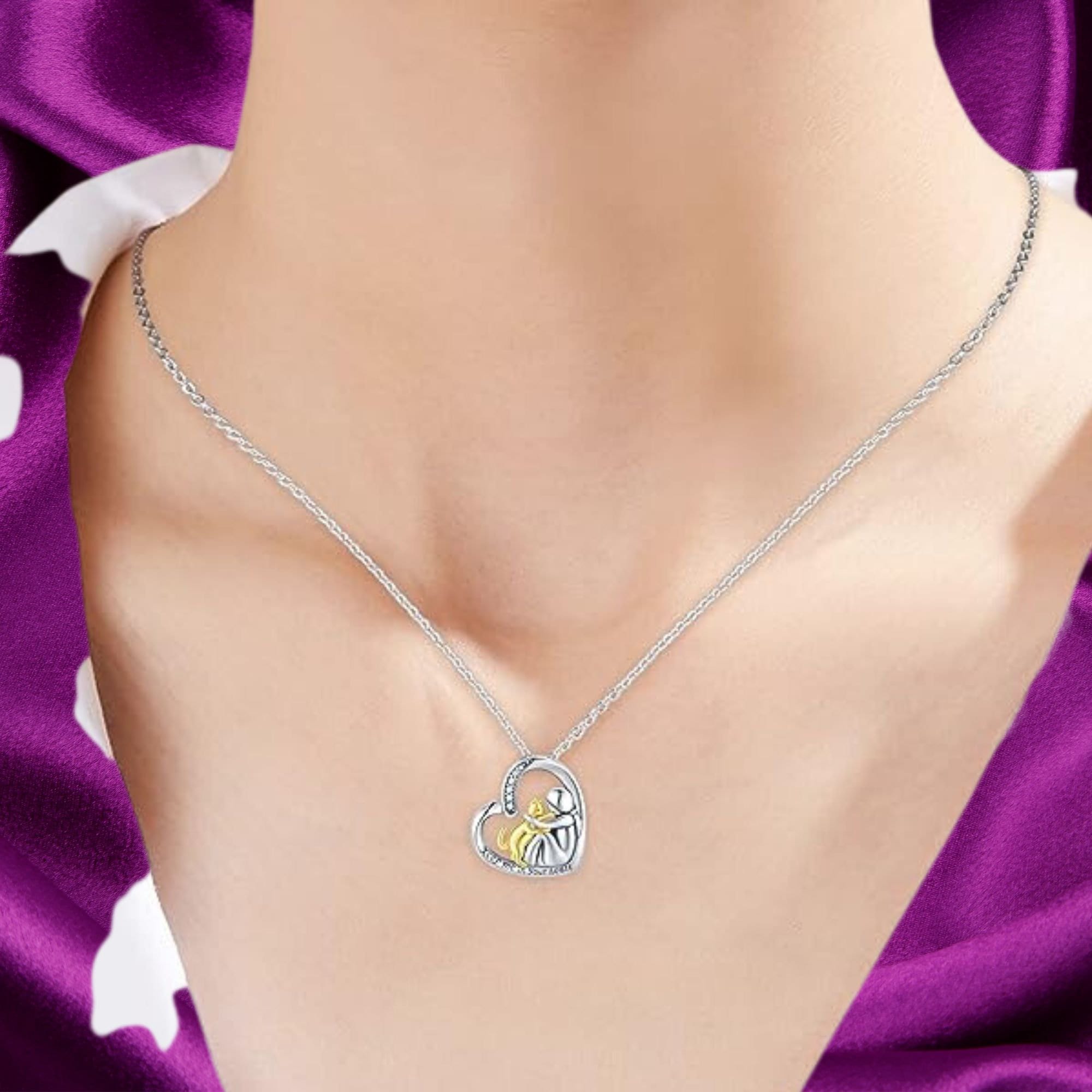 Collana con urna per ceneri a forma di gatto, in argento sterling 925