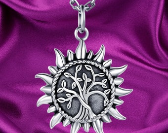 Qings Girasole Collana Donna Ciondolo Collana in Argento Sterling 925 con Cubic Zirconia Gioielli Regalo per Ragazze Matrimonio San Valentino e Il Natale
