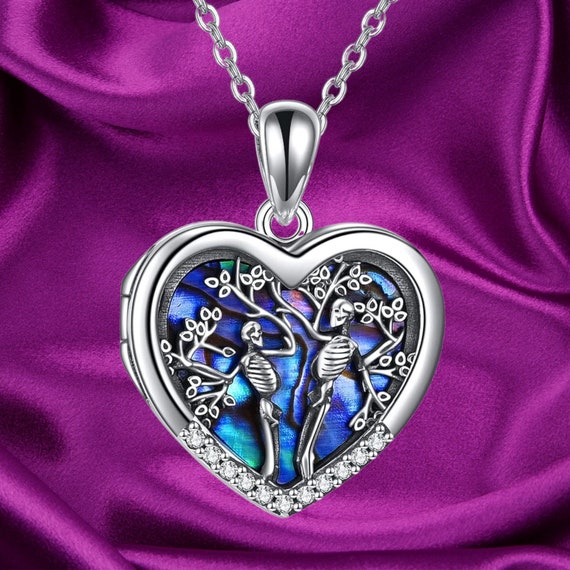 Collana albero della vita per donna Ciondolo albero genealogico celtico in conchiglia di abalone in argento sterling 925