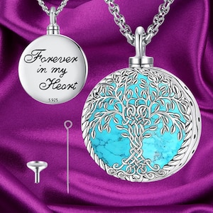 Urn Necklace for Ashes Cremation Jewelry 925 Sterling Silver Memorial Necklace Urn for Human Ashe of Loved Ones Keepsake Ashes Necklace