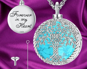 Urn Necklace for Ashes Cremation Jewelry 925 Sterling Silver Memorial Necklace Urn for Human Ashe of Loved Ones Keepsake Ashes Necklace