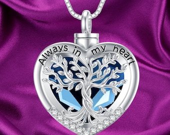 Tree of Life Urn Necklaces for Ashes Sterling Silver Celtic Cremation Jewelry Memorial Keepsake Jewelry Gifts for Women