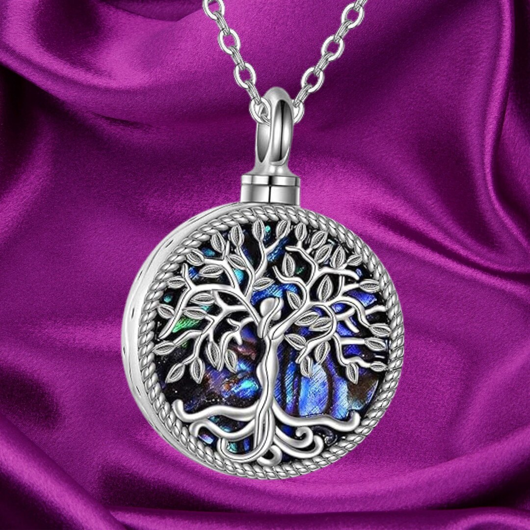 Collar De Plata De Ley 925 Con Diseño De Loto Para Yoga, Para Mujer, Flor De Loto Luna, Cadena De Urna Conmemorativa Para Cenizas De Mascotas, Collares De Urna Con Dije