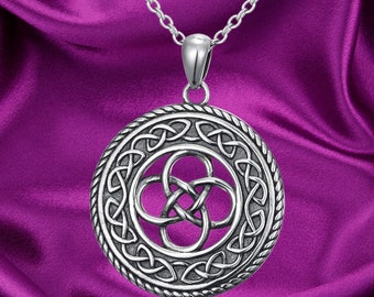 JiaYang Collana celtica irlandese in argento sterling 925 con