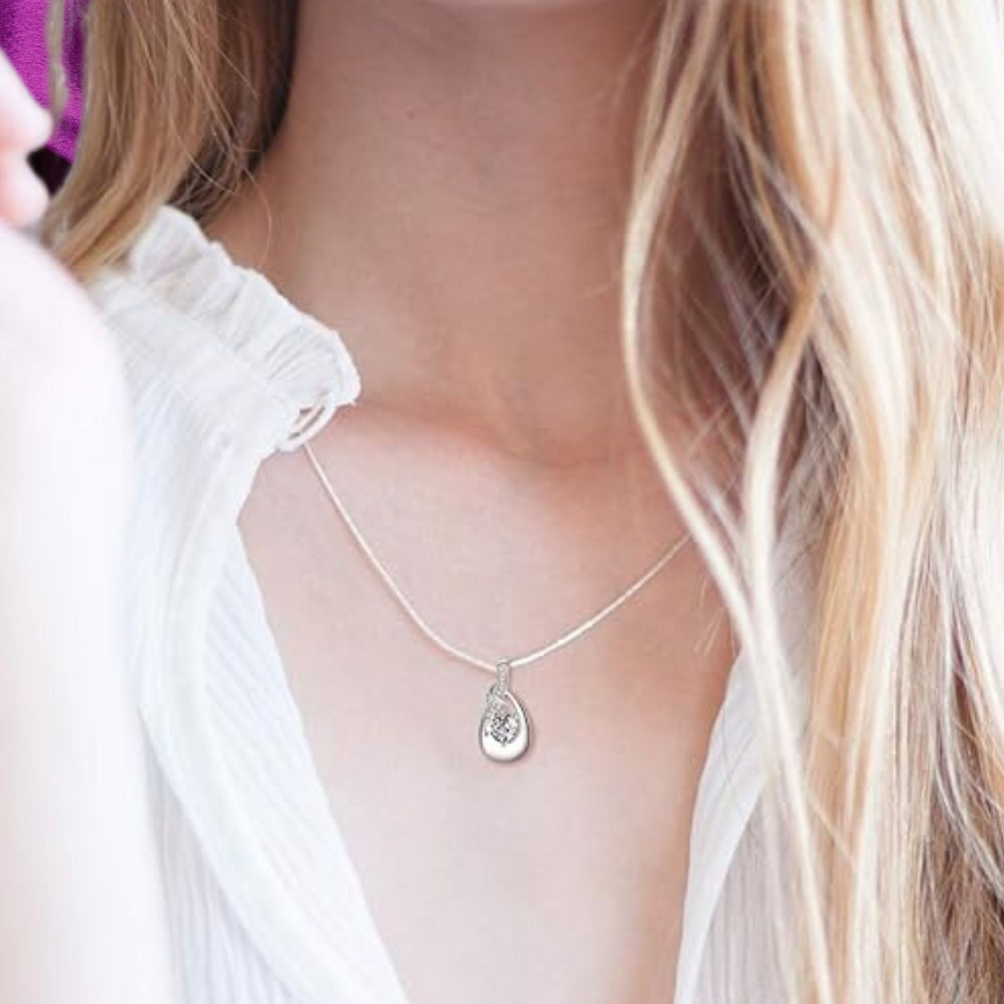TANGPOET Collana con ciondolo a forma di urna per ceneri in argento Sterling 925, con ciondolo a forma di cenere, gioielli per cremazione, ciondolo