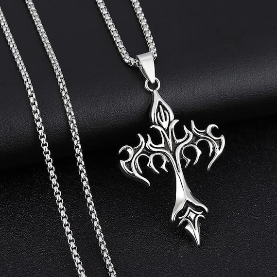 Goth Cross Necklace, Gothic Cross Necklace for Women, Cross Pendant  Necklace, Goth Necklaces, Gothic Jewelry for Women Men