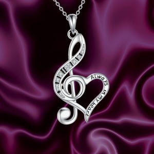 Muzieknoot ketting 925 sterlingzilver solsleutel ketting piano muzieknoot sieraden voor vrouwen