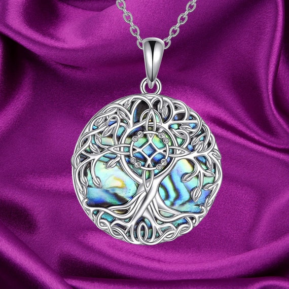 Silverly Collana con Albero della Vita Rotondo in Marcasite in Argento 925 | Ciondolo con Disco Traforato in Argento Sterling Scintillante | Design