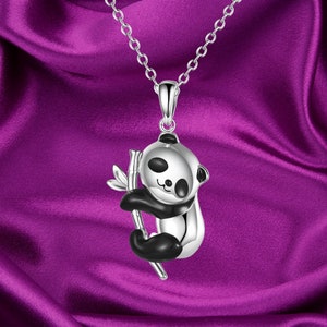 Panda ketting sterlingzilveren panda hanger ketting schattige dieren sieraden cadeaus voor vrouwen meisjes