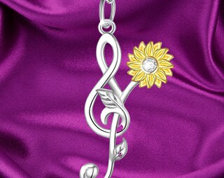AENEAS Collana Donna Argento 925 Con Girasole E Scritta 'You Are My Sunshine' – Regalo