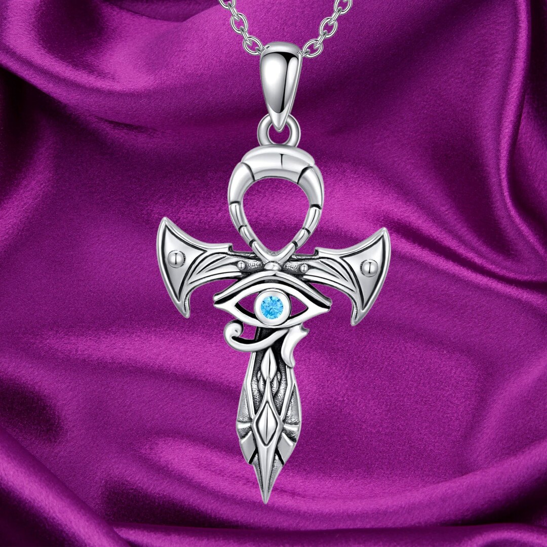 Ankh Cross Necklace Protection Pendant Wiccan Necklace Amulet Jewelry for Women Men Etsy