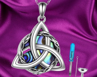 Celtic Knot Necklace 925 Sterling Silver Jewelry Irish Triquetra Celtic Pendant