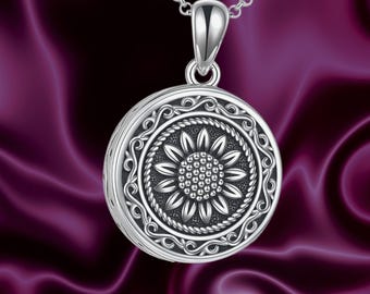 Sonnenblume Urne Halskette für Asche Rose Blume Feuerbestattung Schmuck für Asche