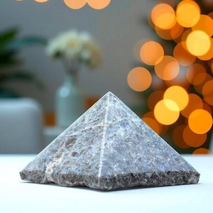 Natural 95mm Black Tourmaline Pyramid | Healing Crystal for Protection & Meditation | Charged Energy Stone