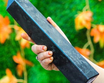Black Tourmaline Obelisk Tower – Natural Crystal Point, Home Decor (300MM)