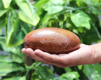 Beautiful Red Jasper 155MM X 80MM Lingam | Healing Quartz Crystal | Meditation India Shiva Lingam