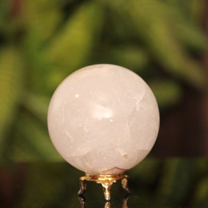 Beautiful Huge 80MM Clear Crystal Quartz Rainbow Reflect Stone | Charged Metaphysica l Sphere Ball