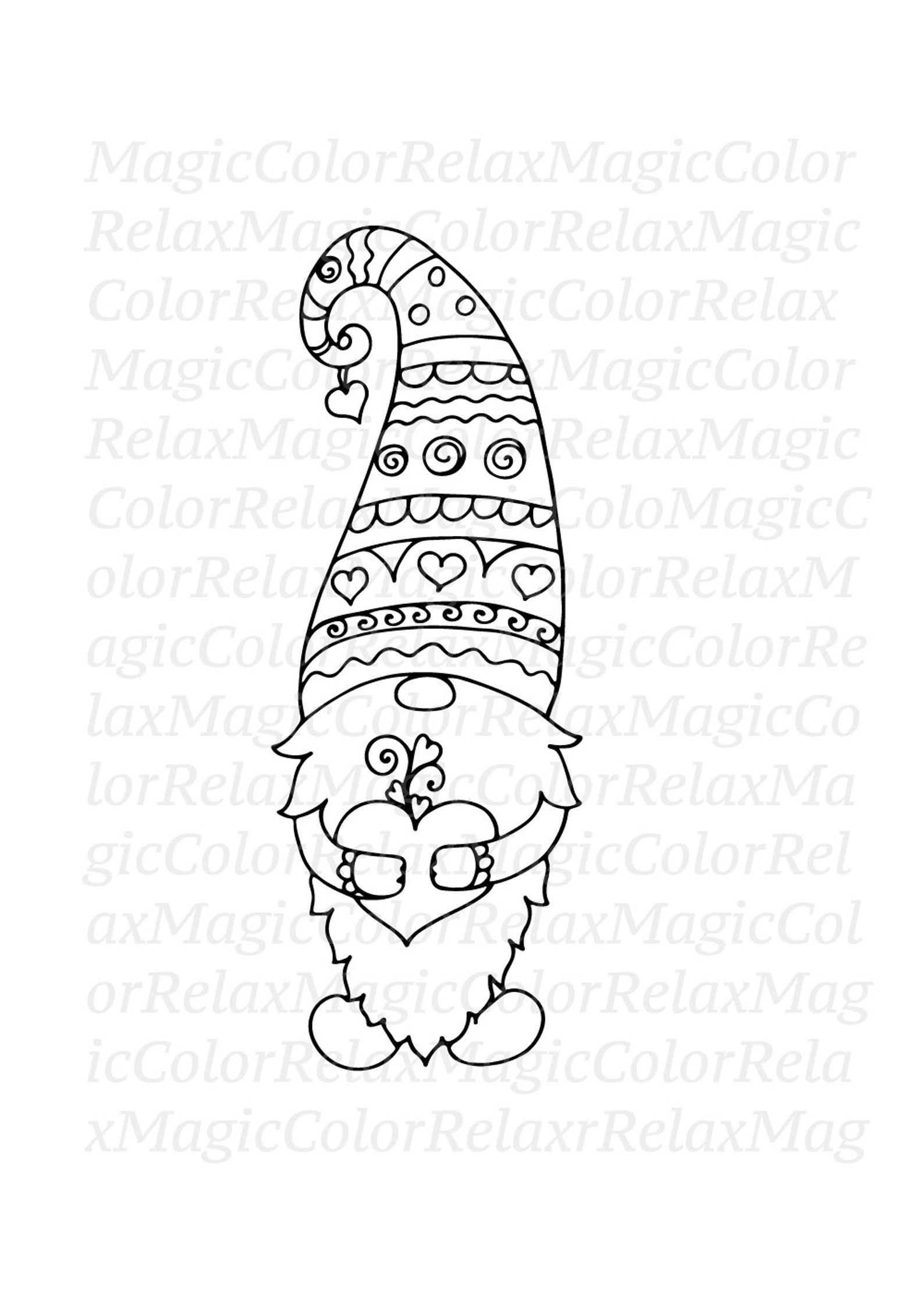 Gnome Zentangle SVG Gnome Mandala SVG Gnome SVG | Etsy
