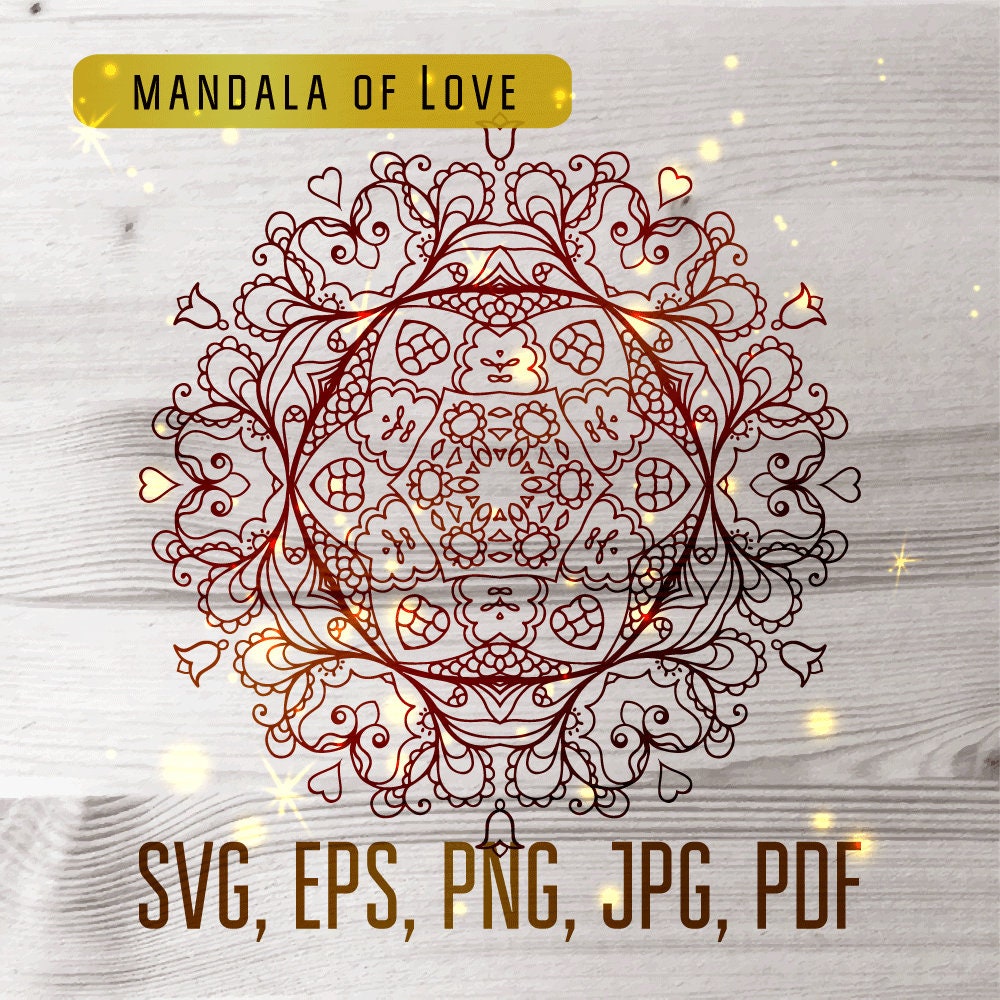 Mandala svg files for cricut design Coloring book pdf | Etsy