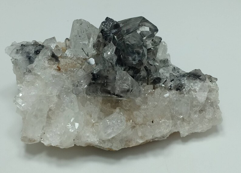 Single beautiful brookite included Quartz Crystals bunch on matrix 306 grams
