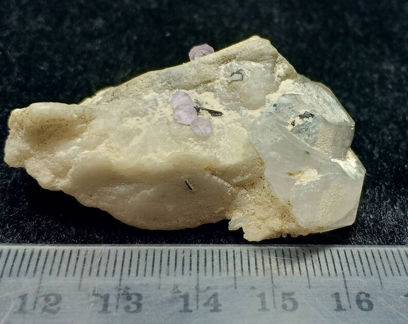 A amazing specimen of micro Fluorite crystals on matrix with quartz and mica 34 grams