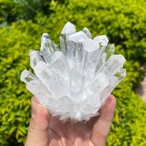 Clear Quartz Crystal Cluster, Healing Crystal, Crystal Specimen, Home Decor, 380-430gram