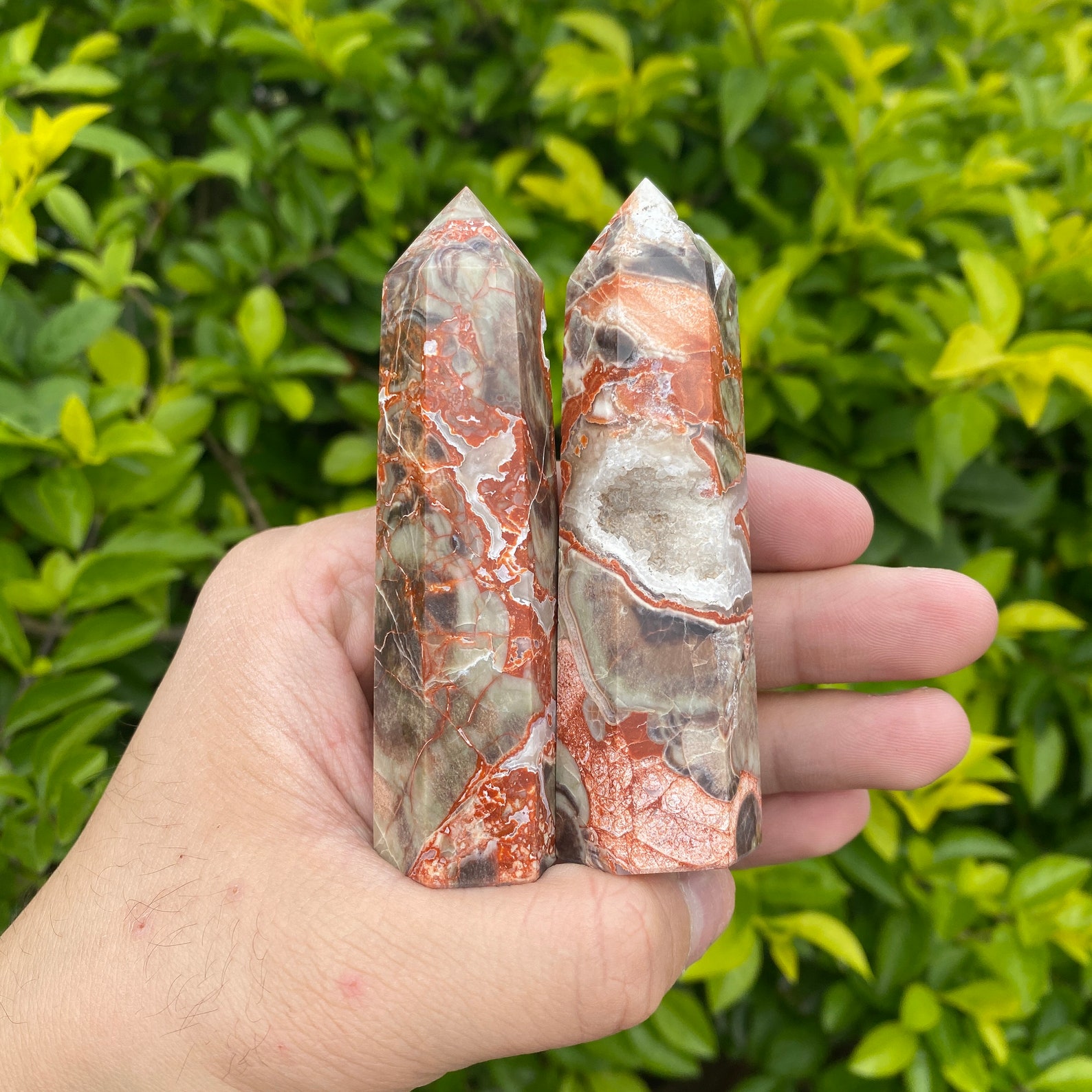 Money Agate Tower Money Agate Crystal Crystal Tower Healing Etsy