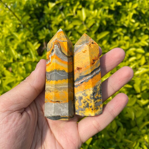 Bumblebee Jasper Tower/ Point Bright Colored Bumblebee Jasper High Quality Bumble Bee Jasper Indonesia Bumblebee Jasper Tower/ Point Bright Colored Bumblebee Jasper High Quality Bumble Bee Jasper Indonesia
