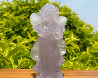 4 Inches Crystal Goddess, Fluorite Angel, Carved Crystal Angel Goddess, Healing Crystal, Home Decor, Crystal Collection, Crystal Gift, #A