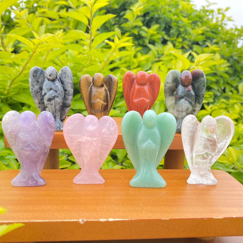 Crystal Guardian Angel Crystal Carvings Healing Crystal Etsy