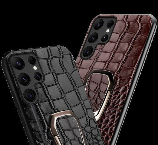 For Samsung Galaxy S24 Ultra 5G Plaid Embossed Leather Phone Case(Black)