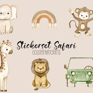 Reflektierende Aufkleber/Sticker Safari/Tiere - Set à 12 Stück von  halfbird
