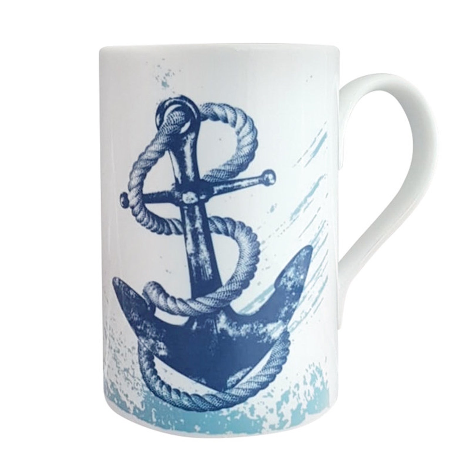 Porcelain Mug Anchor Anchor Mug Coastal Home Coastal Etsy