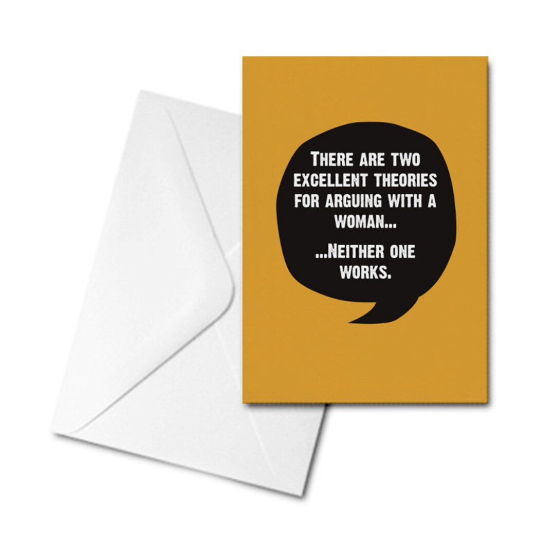Funny Greetings Card Funny Card for Couples Argument Etsy