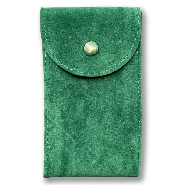 Green Velvet Watch Pouch w/ Premium Microfiber Fits Rolex and Others