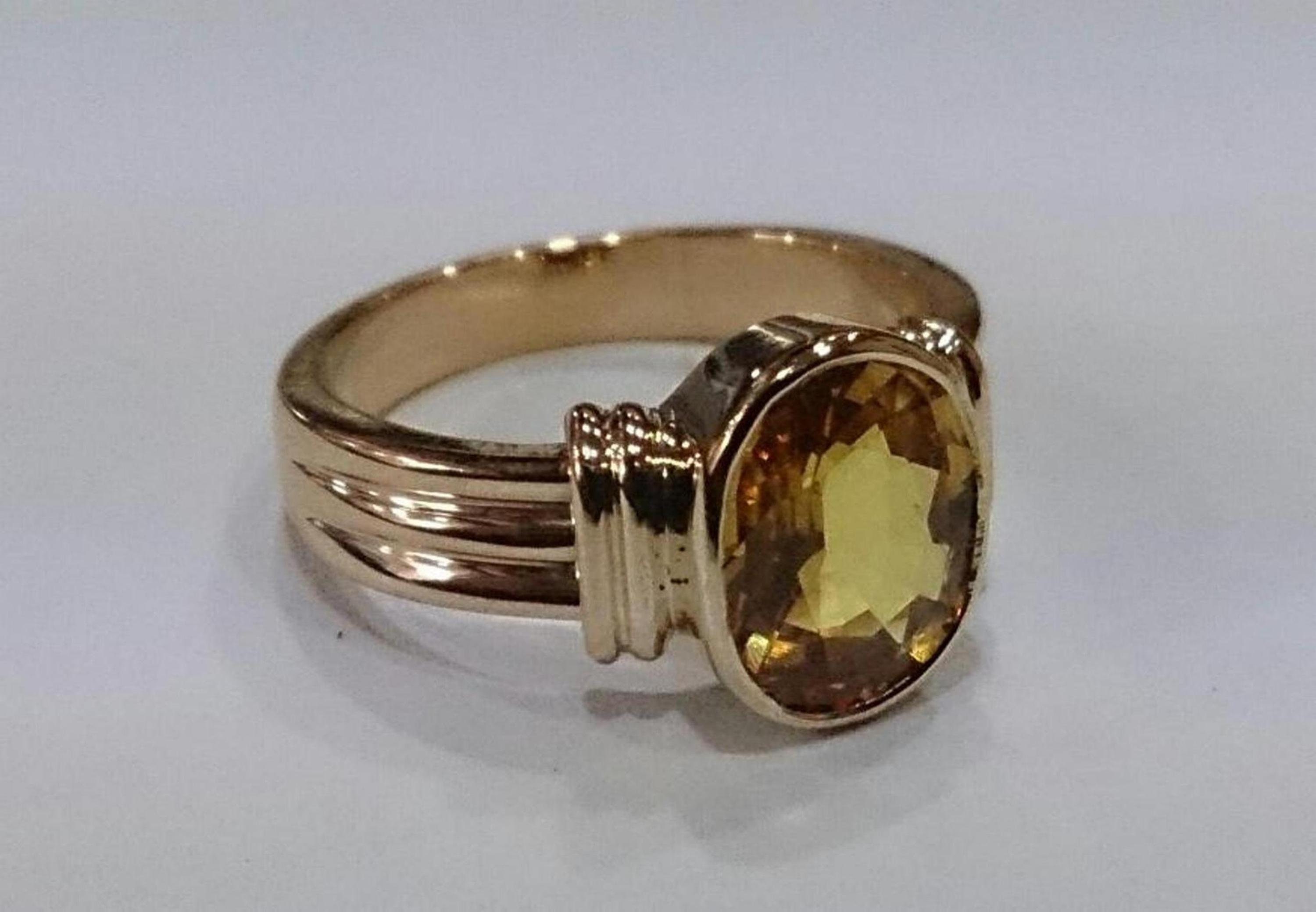 Fine Yellow Sapphire Pukhraj Ring for Jupiter Gemstoneuniverse - YouTube