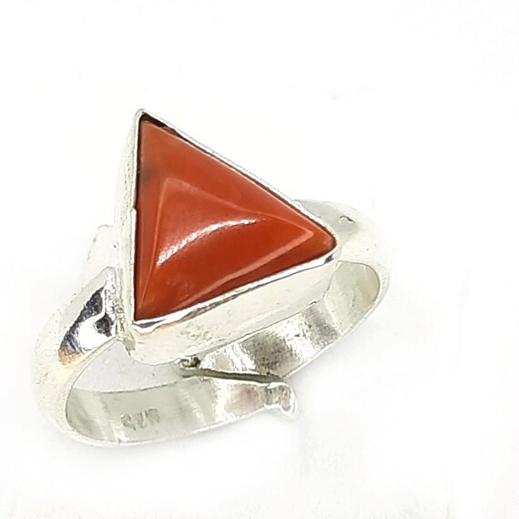 Triangle Carnelian Handmade Ring with Gold Plated at Rs 190/piece in Jaipur