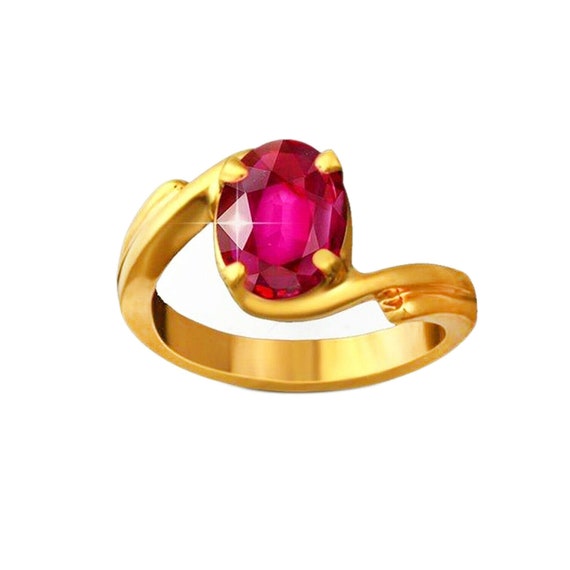 Gemouras Manik 6.25 Original Rasti Ratan For Men And Women | Top Quality  A++ Bronze Ruby Gold Plated Ring Price in India - Buy Gemouras Manik 6.25  Original Rasti Ratan For Men