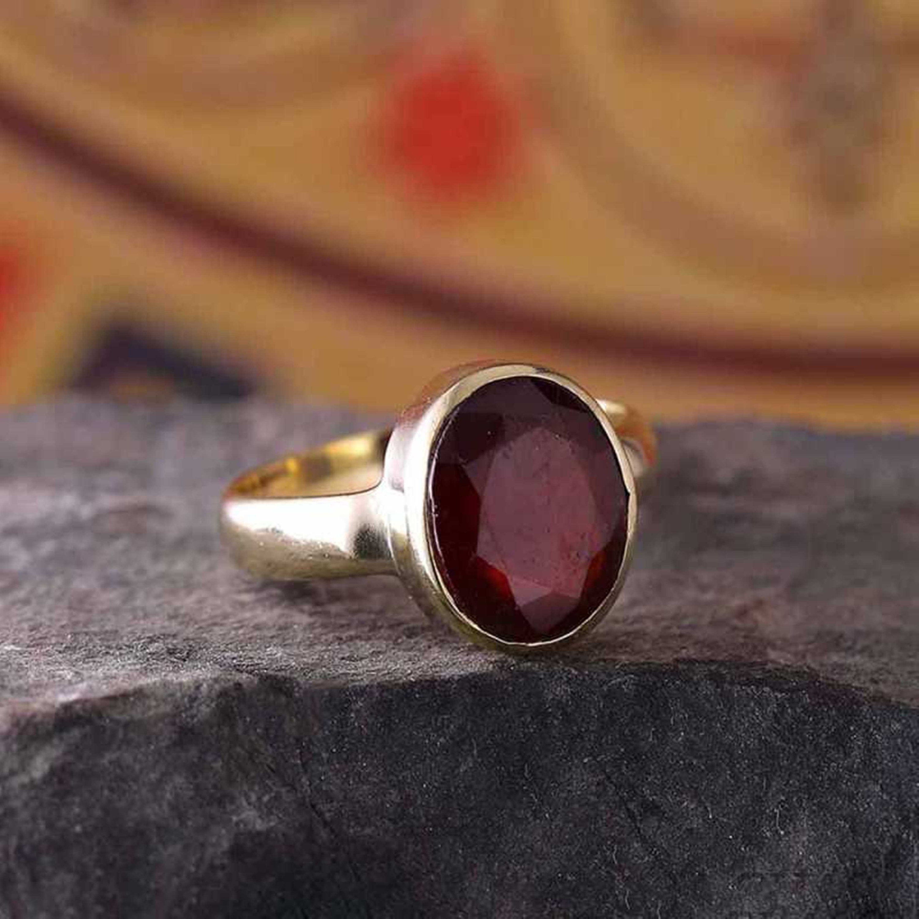 Siddh Gomed Ring (गोमेद अंगूठी) | Buy Lab Certified Hessonite Ring