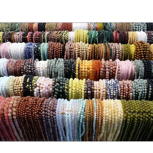 Natural Gemstone Loose Round Beads Healing Gemstone Loose Beads DIY Jewelry Making for Handmade Bracelet Necklace 4mm 6mm 8mm 10mm 12mm