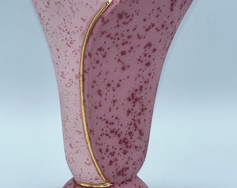 vase en céramique tulipe rose vintage