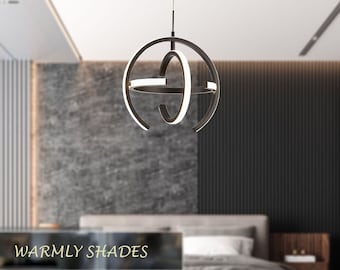 Modern LED Chandelier Acrylic Design, Globe Pendant Light, Round Ceiling Light for Dining Room Living Room Bedroom Kitchen and Corridor