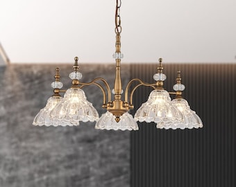 5 Lights Chandelier Lamp for Dining Room, Modern Pendant Light Fixtures, Hanging Lamps for Entryway, Living Room, Bedrooms, Foyer, Kitchen