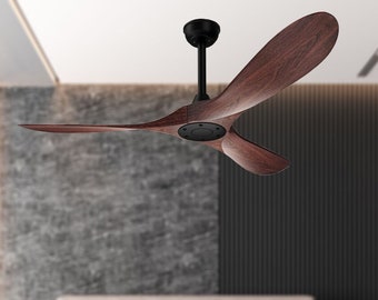 52 Inch Ceiling Fan, Outdoor Ceiling Fan, Indoor Ceiling Fan, Modern Classic Ceiling Fan for Kitchen, Bedroom, Living Room, Farmhouse, Patio