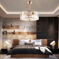 Modern Crystal Ceiling Fans with Light & Remote Control – Golden Chandelier for Bedroom, Living Room, Office, Kitchen, and Home Décor